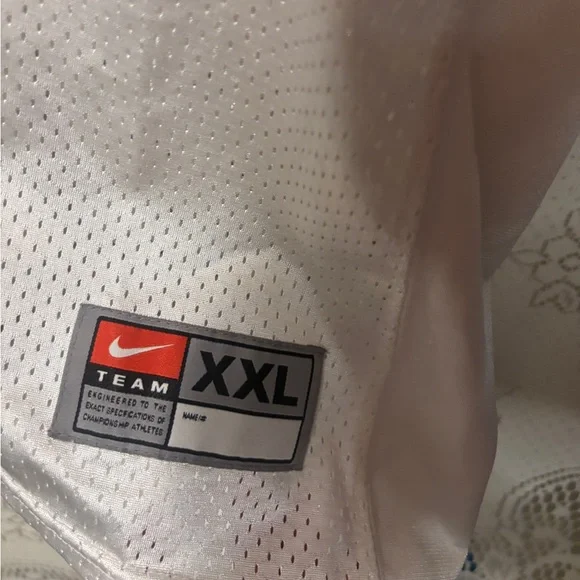 Custom Nike white and gold sparkly football jersey - Picture 3 of 5